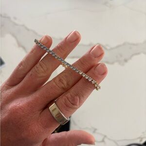 Gold & Light Blue Tennis Bracelet - Women Jewelry